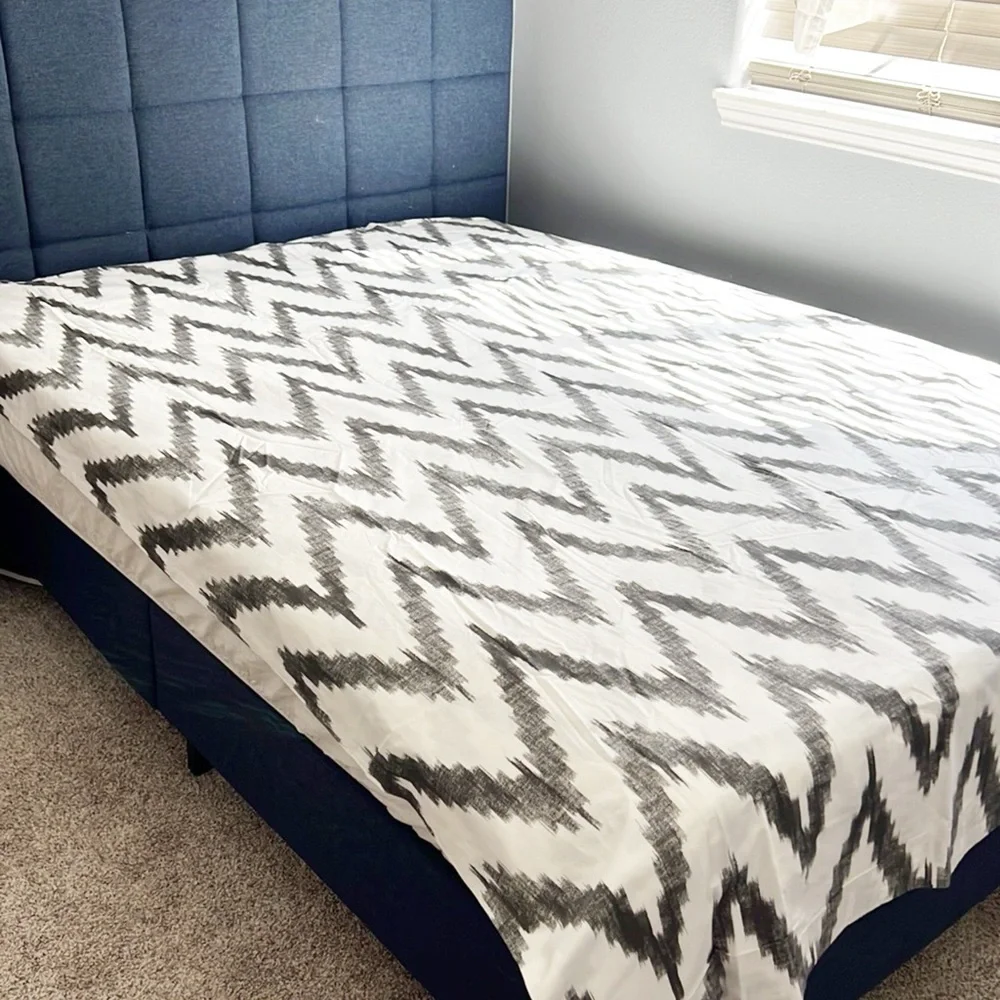 Two Twins Duvet Chevron-motif bedding from Dwell, West Elm